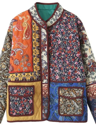 Veste velours côtelé imprimé fleuri - MELANCOLIA VINTAGE