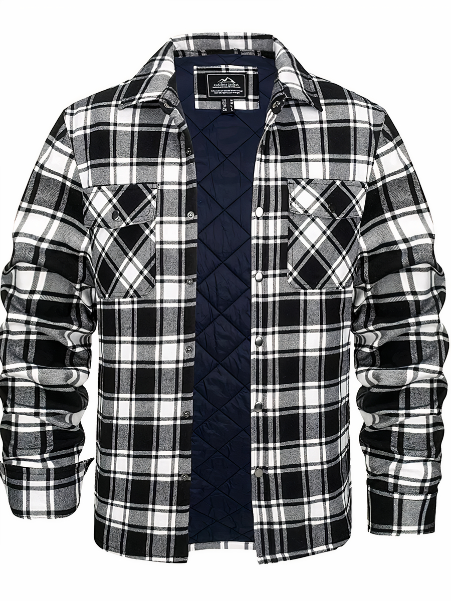 Veste carreaux homme avec int?�rieur matelass?� �?� Ma veste