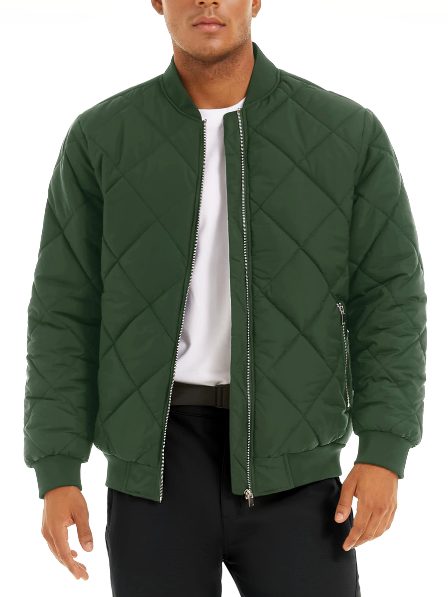 Veste matelassée homme de style bombers kaki • Ma veste