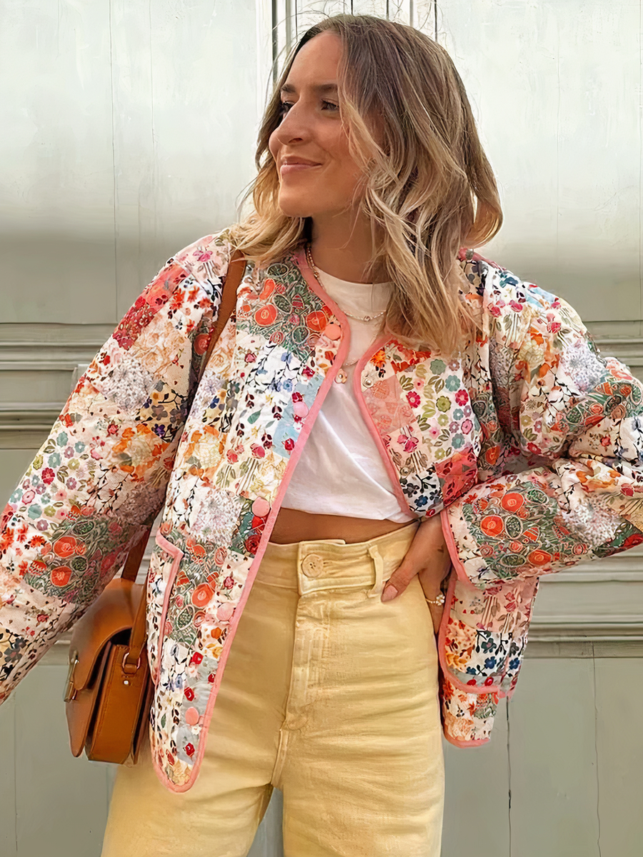 Matelassée Patchwork Veste Polaire MatelassÃ©e Femme ZVAVZ Veste