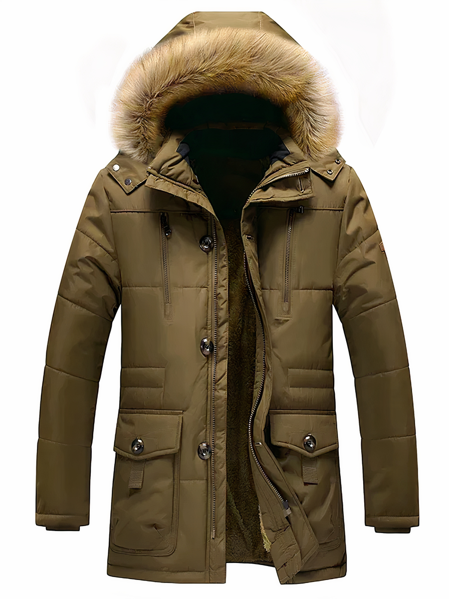 Manteau D'hiver Pour Homme - Parka Matelassée Chaude, Coupe Ajustée, Idéale Pour Le Travail, Les Loisirs Ou La Chasse