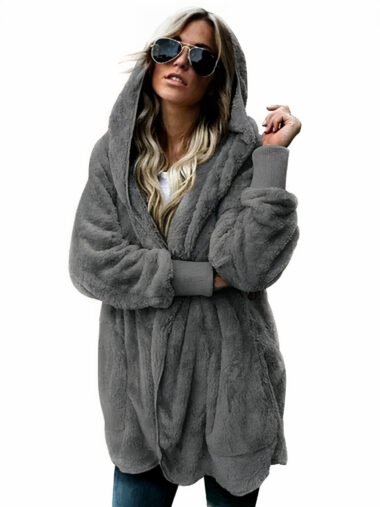 Veste pilou pilou femme à capuche ample