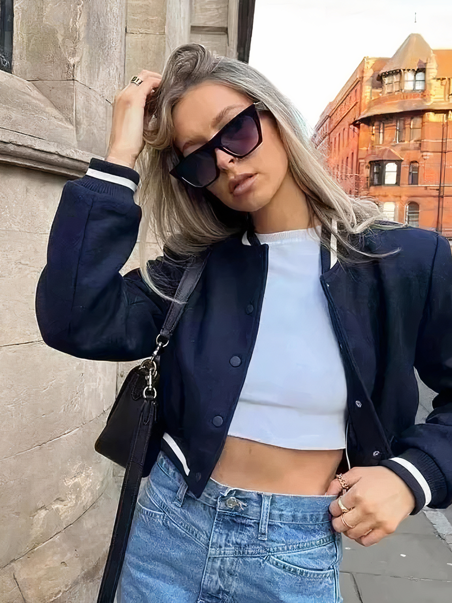 Veste universitaire femme conception douce et courte • Ma veste