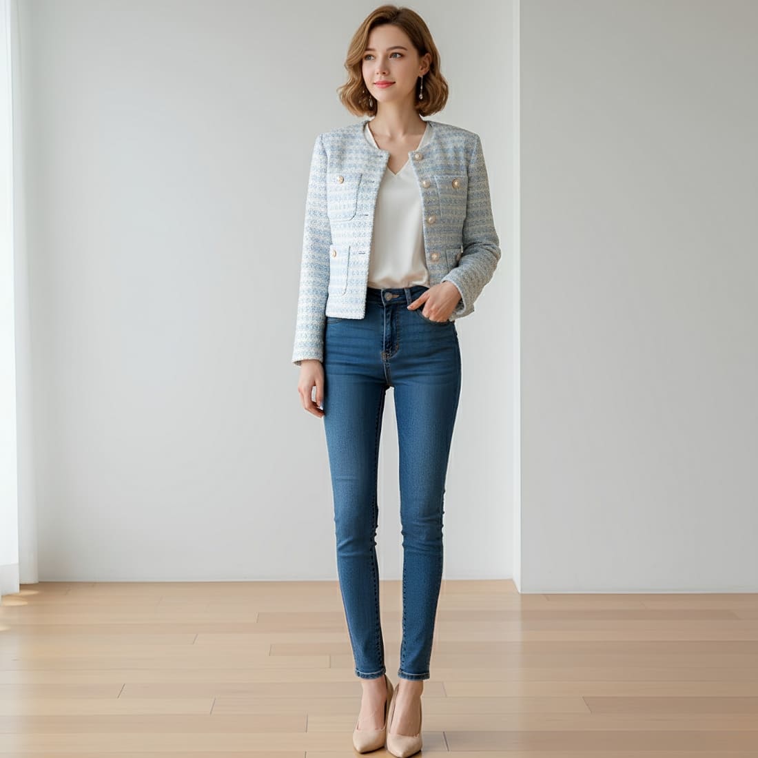 Veste style chanel femme conception courte et élégante – Image 6