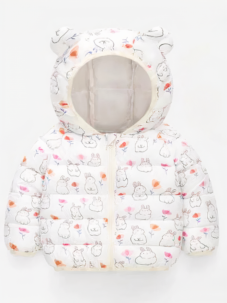 Veste Polaire Avec Capuche à Oreilles D'ours Pour Bébé - Chaud Et Doux - Fermeture éclair - Nouveau-né à 2 Ans