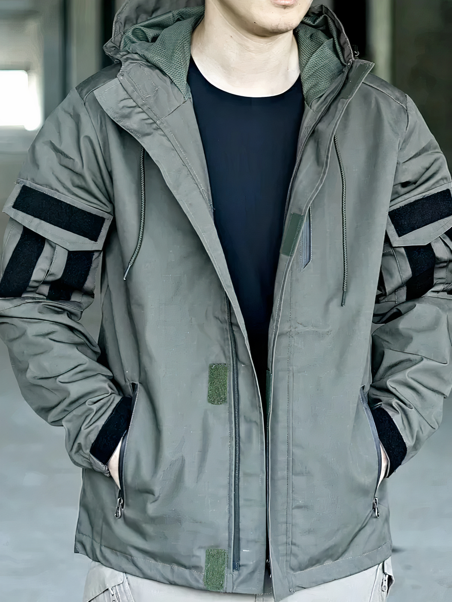 Veste de chasse homme grise coupe-vent et imperméable de style