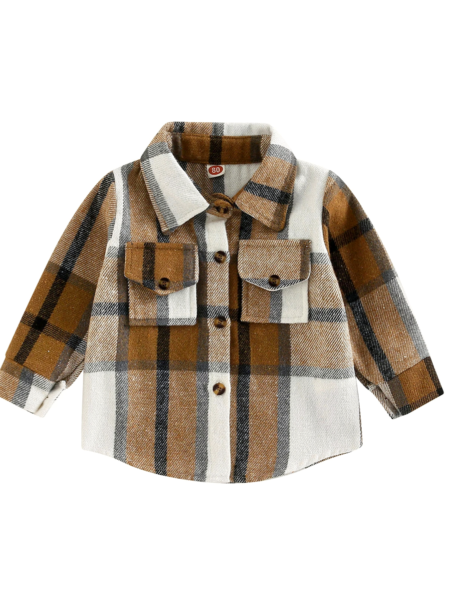 Veste fille style chemise à carreaux • Ma veste